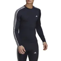 Adidas Harjoituspaita Techfit Pitkähihainen - Navy/Valkoinen, koko Medium
