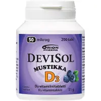 Orion Devisol Mustikka 50 mikrog 200 tabl