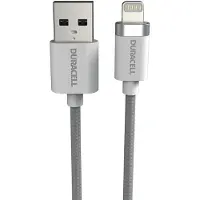 Duracell punottu latauskaapeli USB-A to Lightning 1m (iPhone)