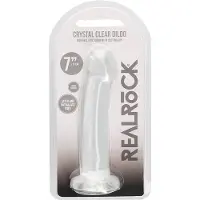 Realrock Non Realistic Dildo - Dildo imukupilla, 6,7''/ 17 cm, läpinäkyvä