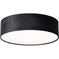QAZQA Moderni kattovalaisin musta 40 cm kultaisella sisäosalla - Drum