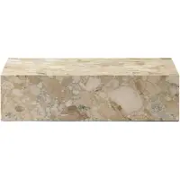 Audo Copenhagen Plinth-sohvapöytä matala kivi Kunis Breccia