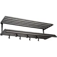 Essem Design Tamburin hattuhylly 60 cm Mustaksi petsattu tammi-musta