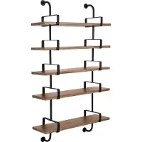 Gubi Demon seinähylly 5 tasoa Walnut, 95 cm