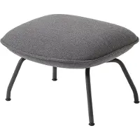 Muuto Doze Ottoman Tube Base - Ocean 80 Anthracite Black