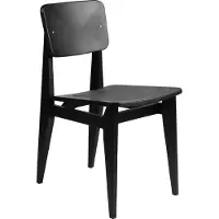 Gubi C-Chair tuoli Black stained oak