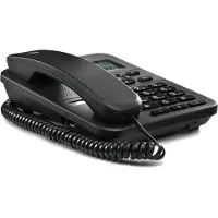 Motorola CT202 -johdollinen lankapuhelin, jossa on handsfree-kaiutin - musta