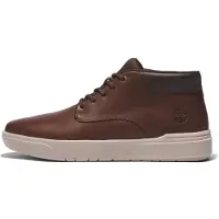 Timberland for man. TB0A5UVN2011 Seneca Bay brown lace-up mid-calf leather trainers (41.5), Flat, Laces, Casual