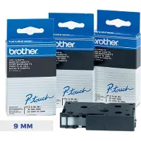 Brother TC 9mm Blue on white tape