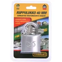 Finbullet 40 mm ruostumaton teräs riippulukko