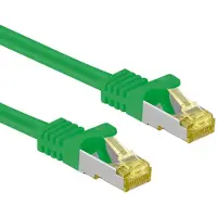 Goobay RJ45 välijohto CAT 6A S/FTP (PiMF), 500 MHz, CAT 7 raakakaapelilla, vihreä