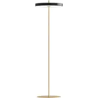 UMAGE Design-jalkalamppu Asteria floor, himmennettävä, Musta, Olohuone/ruokailutila, Metalli, Design