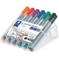 Staedtler 356 B WP6, 6 kpl, Sininen, Vihreä, Oranssi, Punainen, Violetti, Harmaa, Polypropeeni (PP), 2 mm, 5 mm
