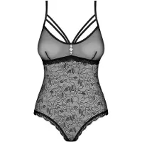 Obsessive Mesh Haaraton Bodystocking - Black - L/XL