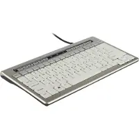 BakkerElkhuizen – BakkerElkhuizen S-board 840, Tenkeyless (80–87 %), Langallinen, USB, Näppäimen saksikytkin, QWERTY, Vaaleanharmaa, Valkoinen (BNES840DNHUS)