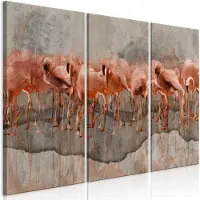 Artgeist Kuva - Flamingo Lake (3 Parts)