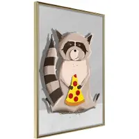 Artgeist Racoon Eating Pizza juliste