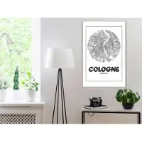 Artgeist City Map: Cologne (Round) juliste