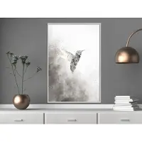Artgeist Hummingbird In Shades of Grey juliste