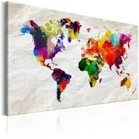Artgeist World Map: Rainbow Madness taulu