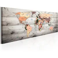 Artgeist World Maps: Wooden Travels taulu