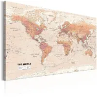 Artgeist World Map: Orange World taulu