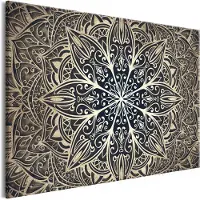 Artgeist Oriental Flowers Narrow Brown taulu
