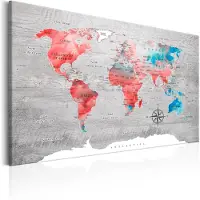 Artgeist World Map: Red Roam taulu