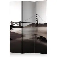 Artgeist San Francisco: Golden Gate Bridge In Black And 3-osainen sermi