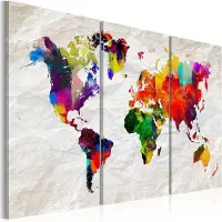 Artgeist World Map: Rainbow Madness Ii taulusetti