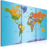 Artgeist World Map: Colourful Note taulusetti
