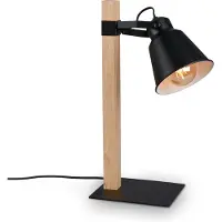 Briloner Talle pöytävalaisin E27 46,6cm musta/puu