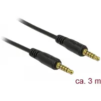 DeLOCK – Stereo Jack Cable 3.5 mm 5 pin male to male 3 m black (85698)