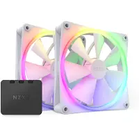 NZXT F140 RGB PWM Twin Pack -tuuletin, 140 mm, valkoinen, tuplapakkaus