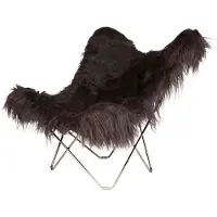 Cuero Design Iceland Mariposa Bf Chair Wild Black/chrome - Nojatuolit Nahka Musta - 1120102