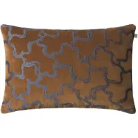 Chhatwal & Jonsson Chand Tyynynpäällinen 40x60 Cm Konjakinruskea / Sea Blue - Koristetyynyt & Suojukset Sametti Konjakki - CC210282-16V