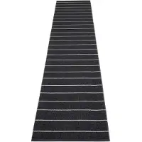 Pappelina Carl Rug 70x350 Cm Black/charcoal - Kuviolliset matot Polyesteri Musta - CAX735