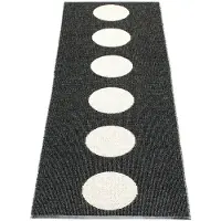 Pappelina Vera Matto / Vanilla 70x375 Cm - Kuviolliset matot Pvc Musta - VEX737