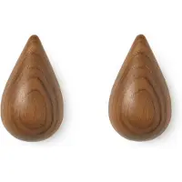 Normann Copenhagen Dropit nuppi, 2-pakkaus, saksanpähkinä Pieni