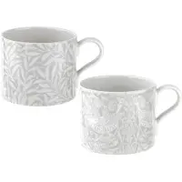 Morris & Co Pure Willow Bough 12Fl.oz Mug Set Of 2 - Grey - 34 CL