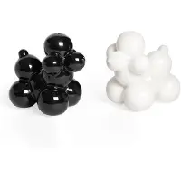 Jonathan Adler Poodles suola- & pippurisirotin Musta-valkoinen