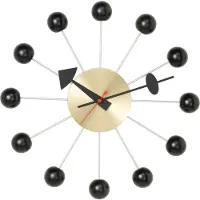 Vitra Ball-seinäkello messinki/musta ø 33 cm