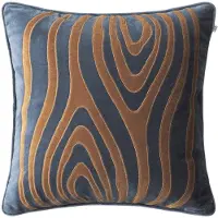 Chhatwal & Jonsson Mita Tyynynpäällinen 50x50 Cm Sea Blue / Konjakinruskea - Koristetyynyt & Suojukset Sametti Konjakki - CC050141-16V