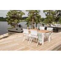 Venture Home Design, Panama ruokapöytä 160-240x90 cm Valkoinen/Tammi