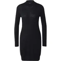 Superdry for woman. W8011223A Long sleeve knitted dress in black wool (L), Casual, Cotton