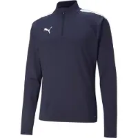 Puma Harjoituspaita Teamliga 1/4 Vetoketju - Navy/valkoinen, koko Large