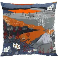 Arvidssons textil Fjällvandring tyynynpäällinen 47x47 cm Orange