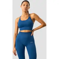 ICANIWILL Ribbed Define Seamless Sports Bra Dark Navy
