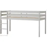Hoppekids ECO Comfort puolikorkea sänky 90x200cm - kyyhkynharmaa Dove Grey