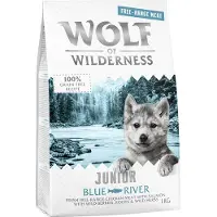 Wolf of Wilderness 5kg Junior "Blue River" – vapaana kasvanut kana & lohi -koiranruoka